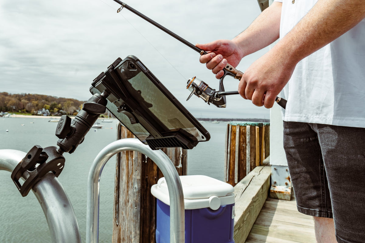 iBOLT mounting setup used in an outdoor boating environment