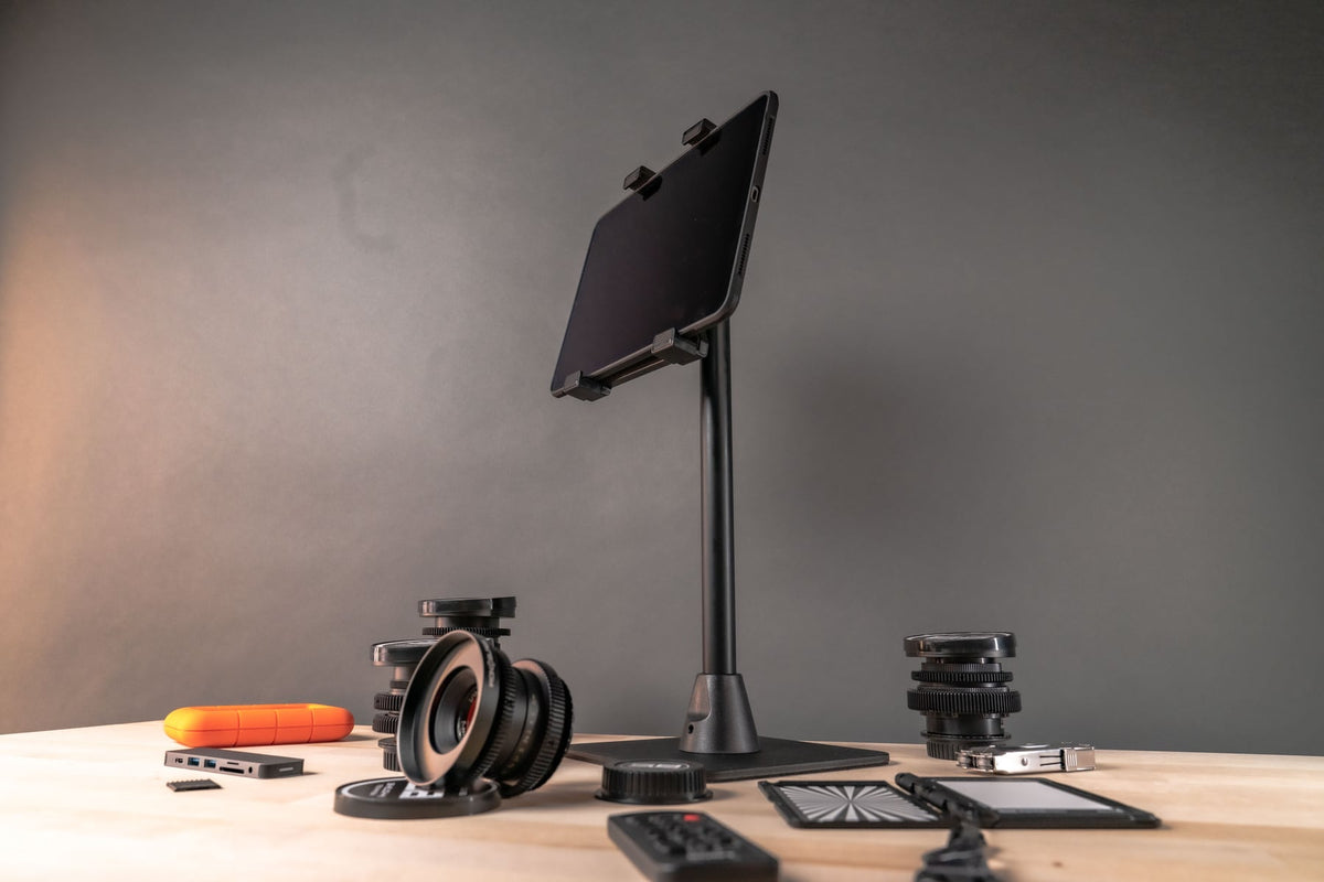 iBOLT mounting setup in a content creation workspace