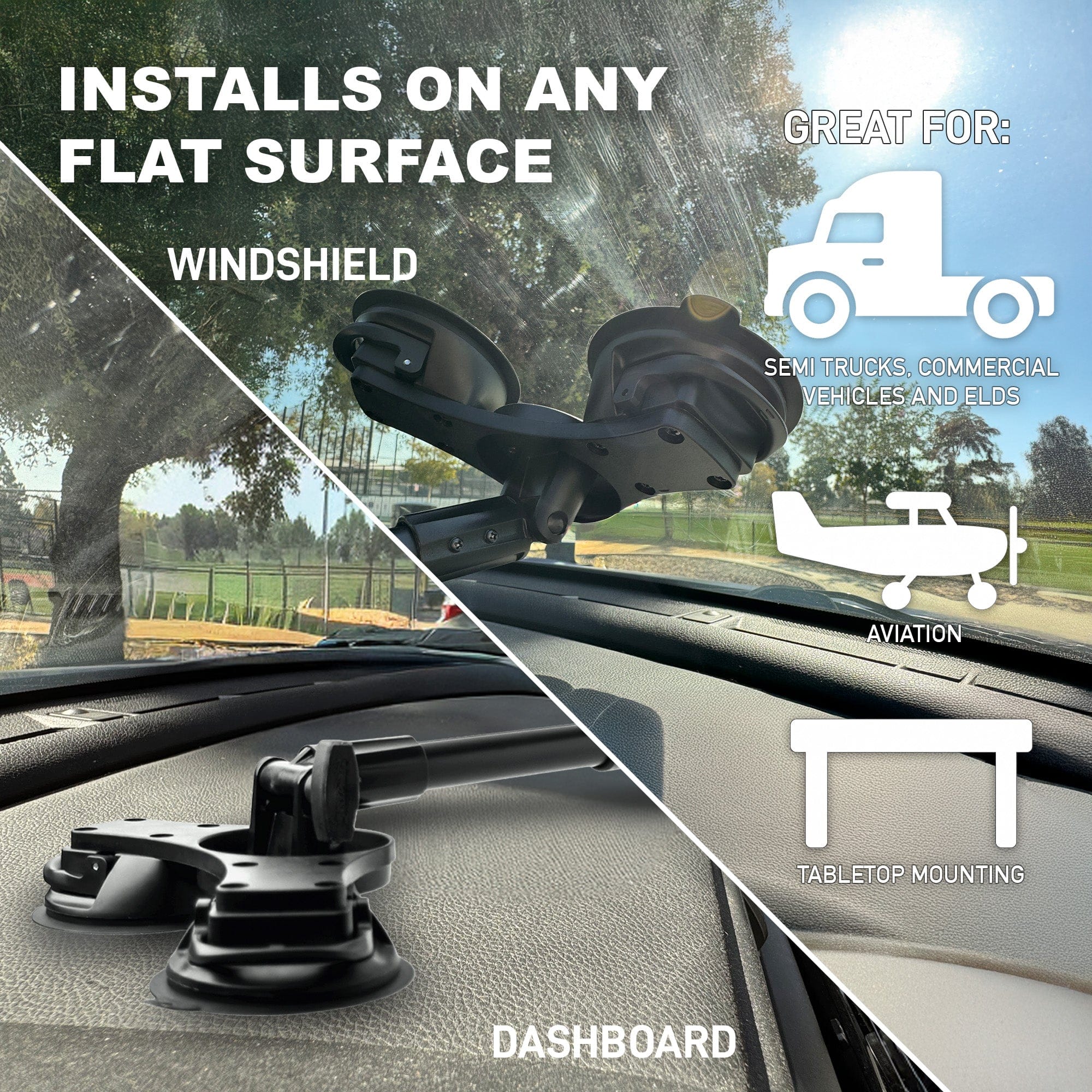 iBOLT TabDock ExtendiBOLT Dual Suction Cup Mount