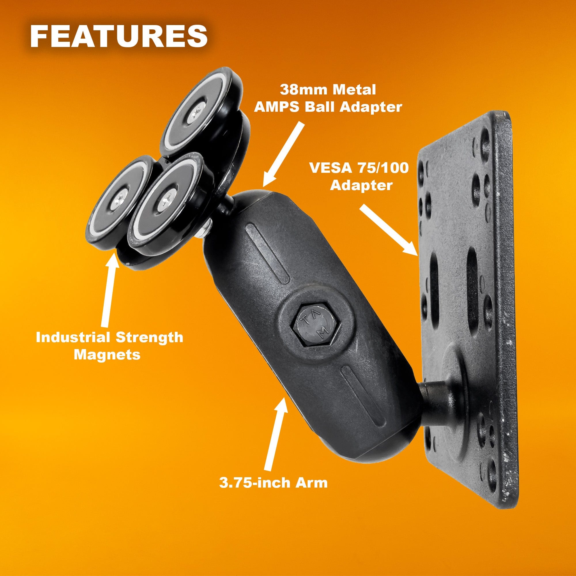 iBOLT VESA 100x100 triMag Magnetic Monitor Mount