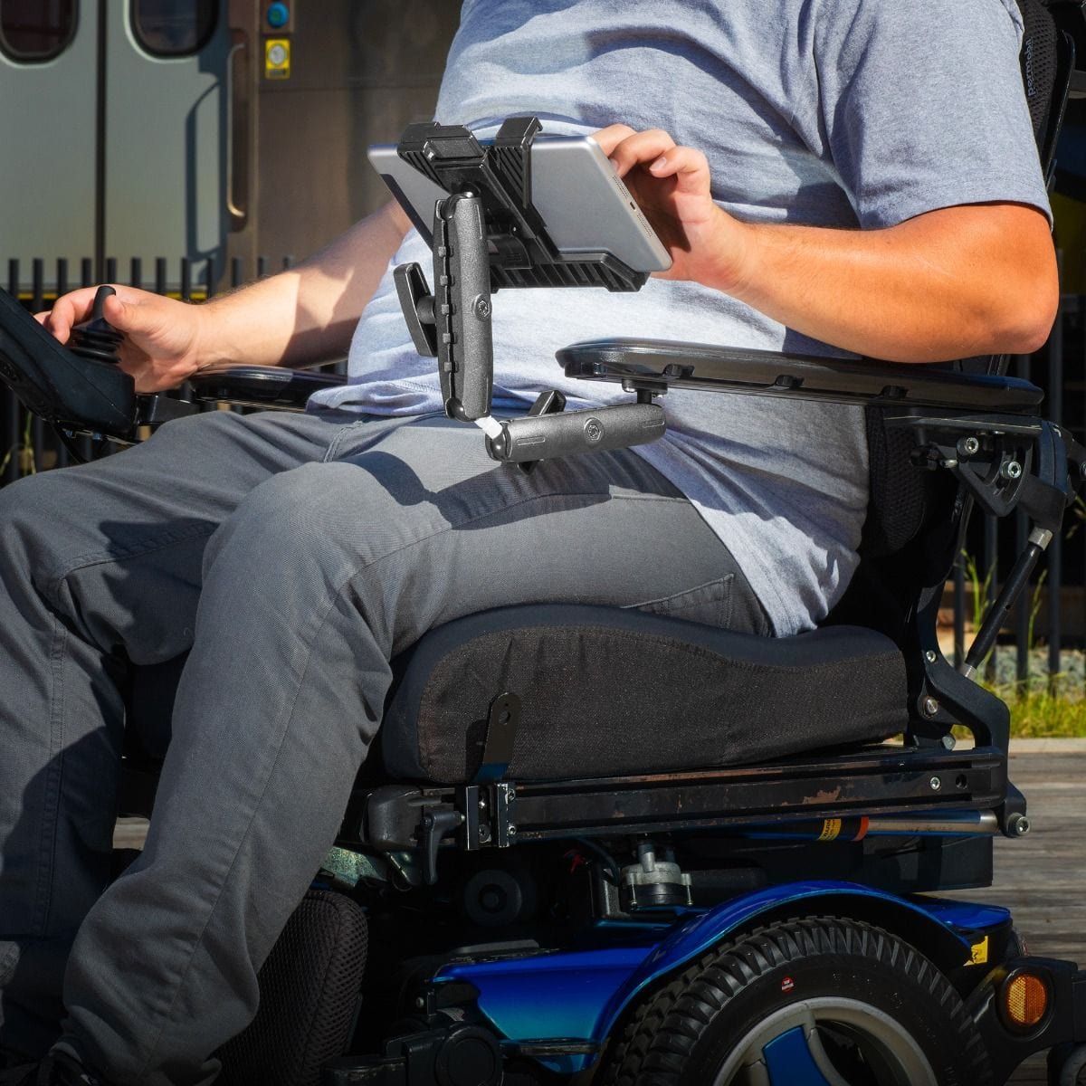 iBOLT Mounts iBOLT AccessiBOLT ArmTrack- for Wheelchairs, Rehab Chairs, and Mobility Devices with a Track System