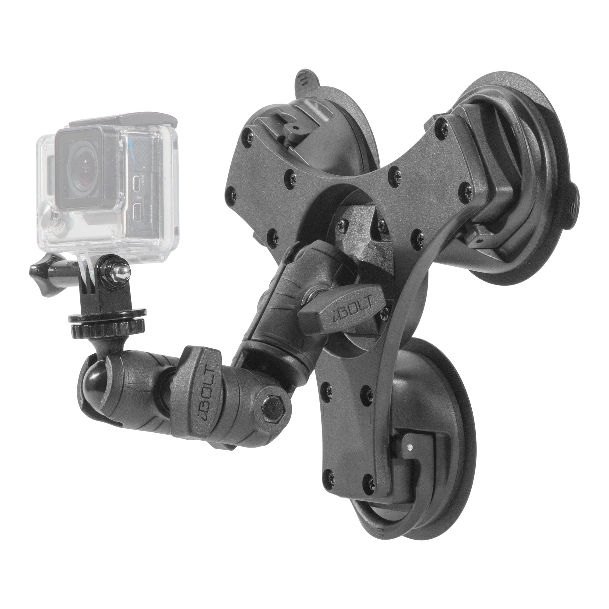 iBOLT Mounts iBOLT Action Camera IncrediBOLT 360 Heavy Duty Triple Suction Cup Mount