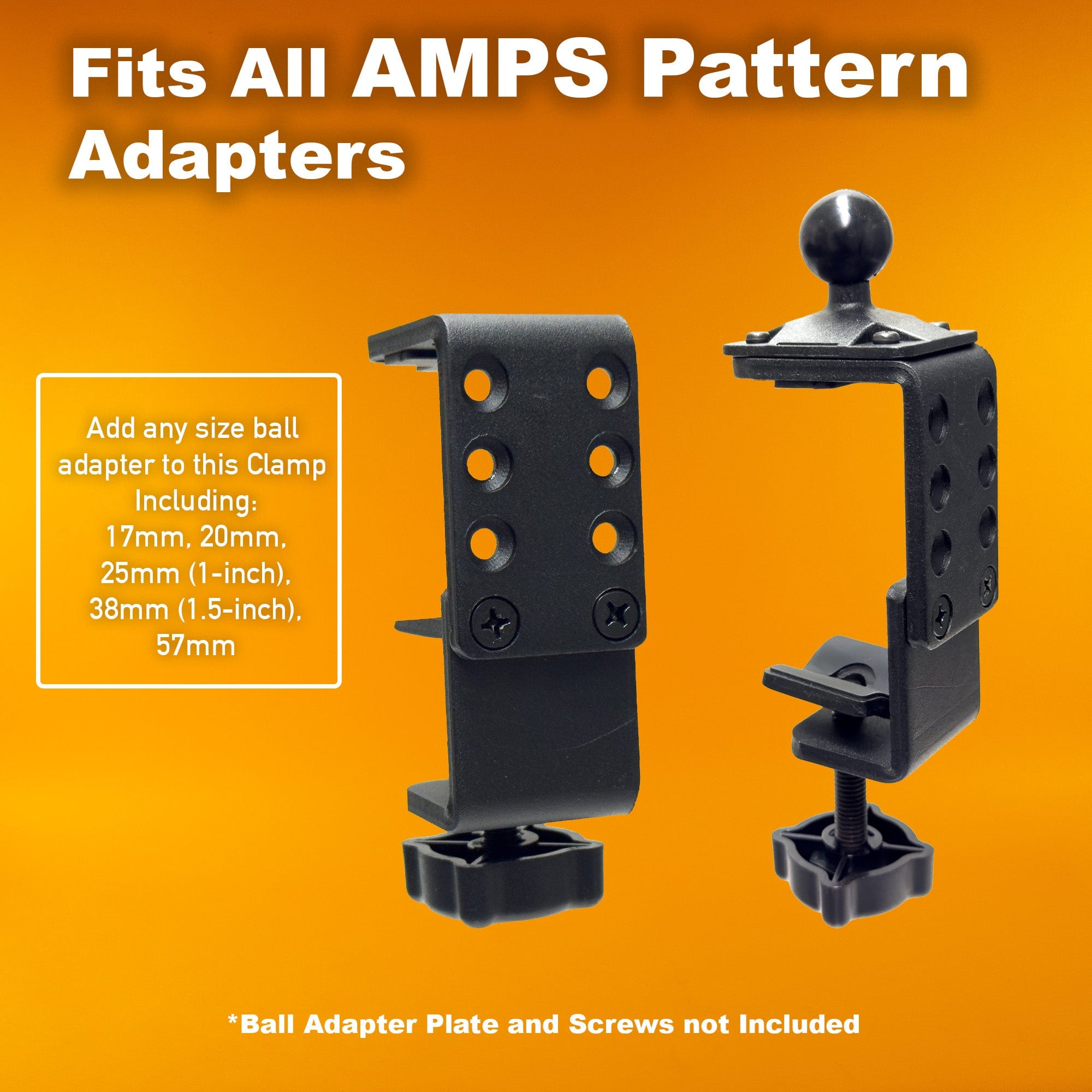 iBOLT Mounts iBOLT Clamp Base for 4-Hole AMPS Mounts