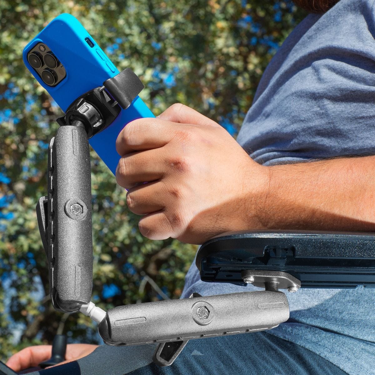 iBOLT Mounts iBOLT miniProXL AccessiBOLT ArmTrack- for Wheelchairs, Rehab Chairs, and Mobility Devices with a Track System