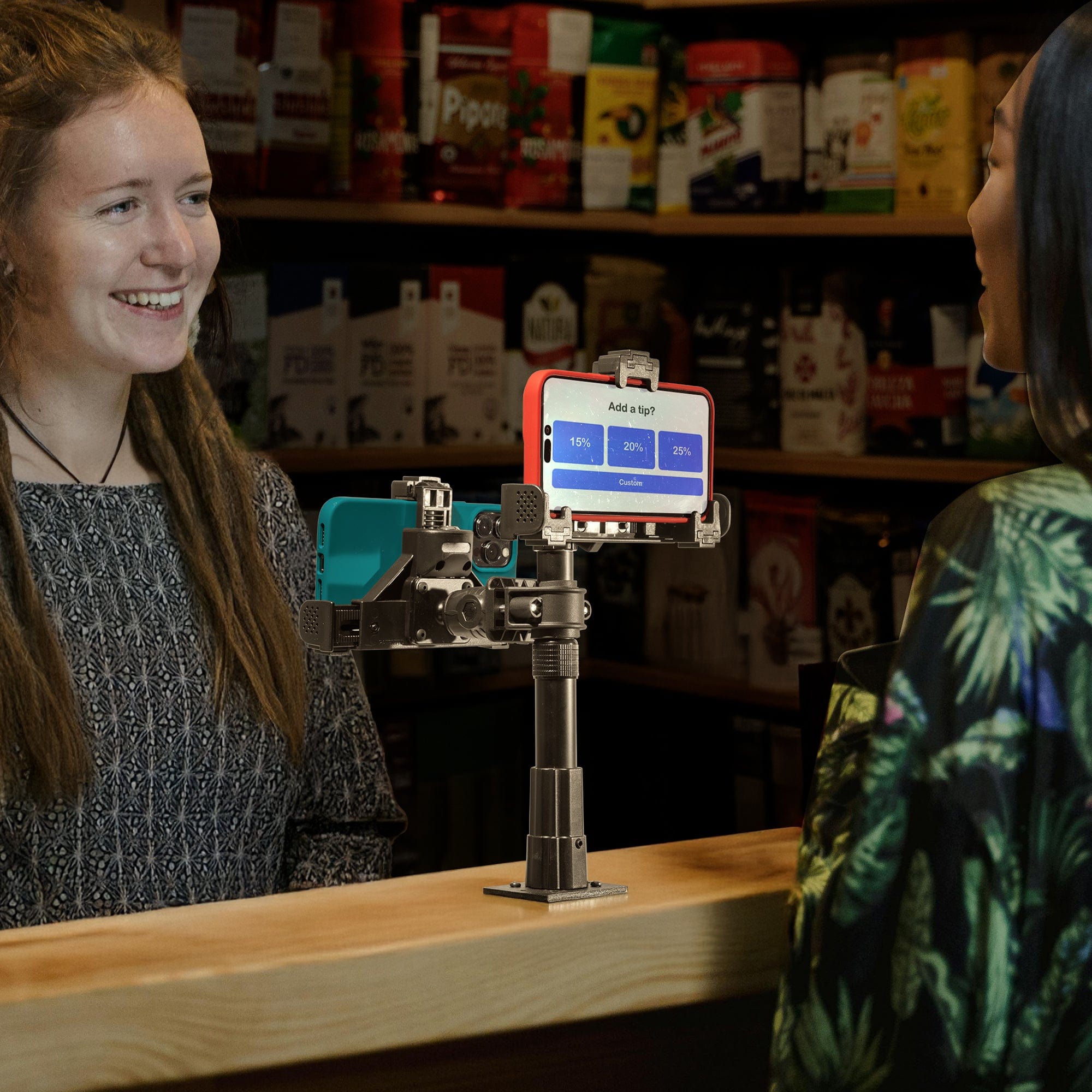 iBOLT Mounts iBOLT Phone Dock’n Lock Dual POS Stand – Secure Dual-Device Mount for Point of Sale Systems