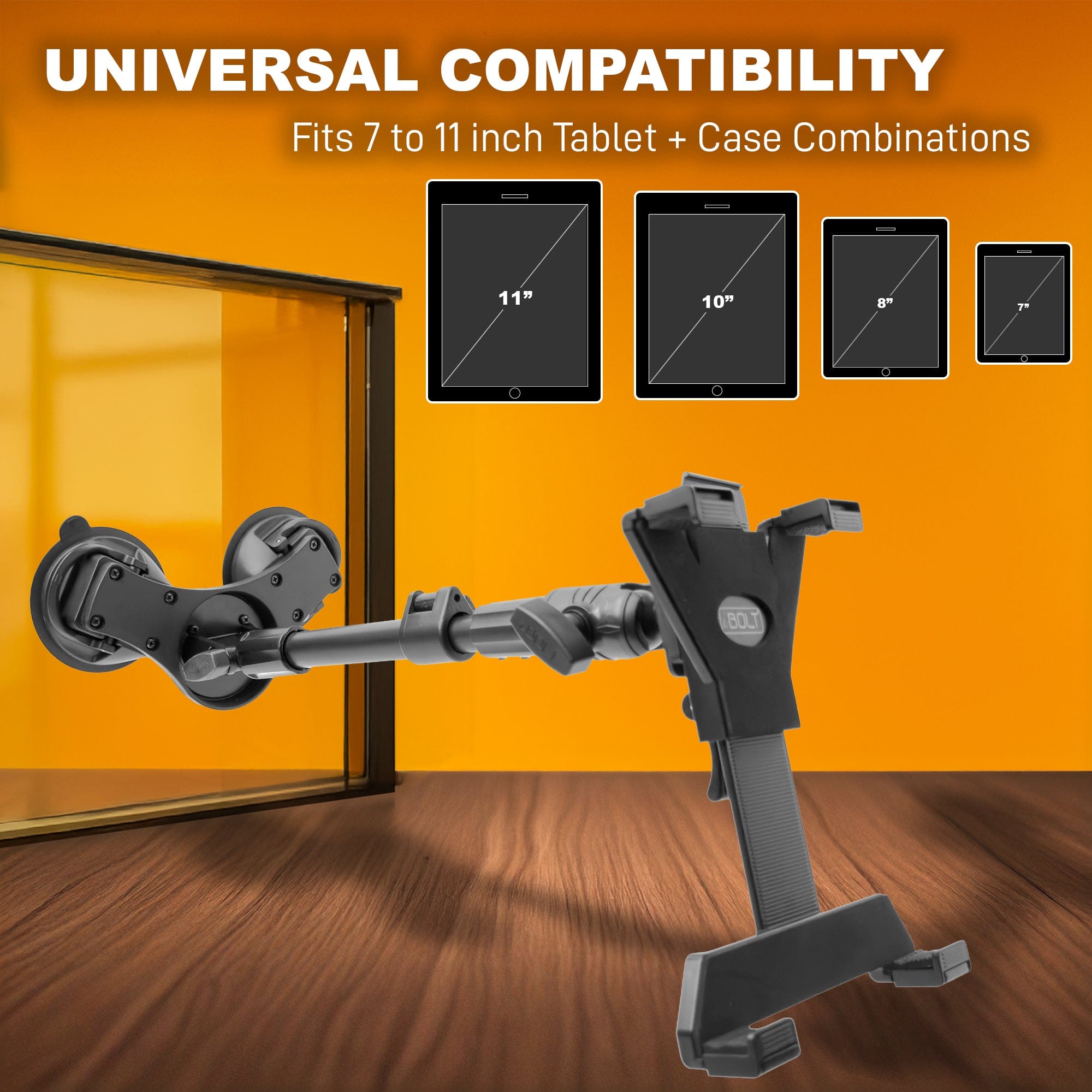 iBOLT Mounts iBOLT TabDock ExtendiBOLT Dual Suction Cup Mount