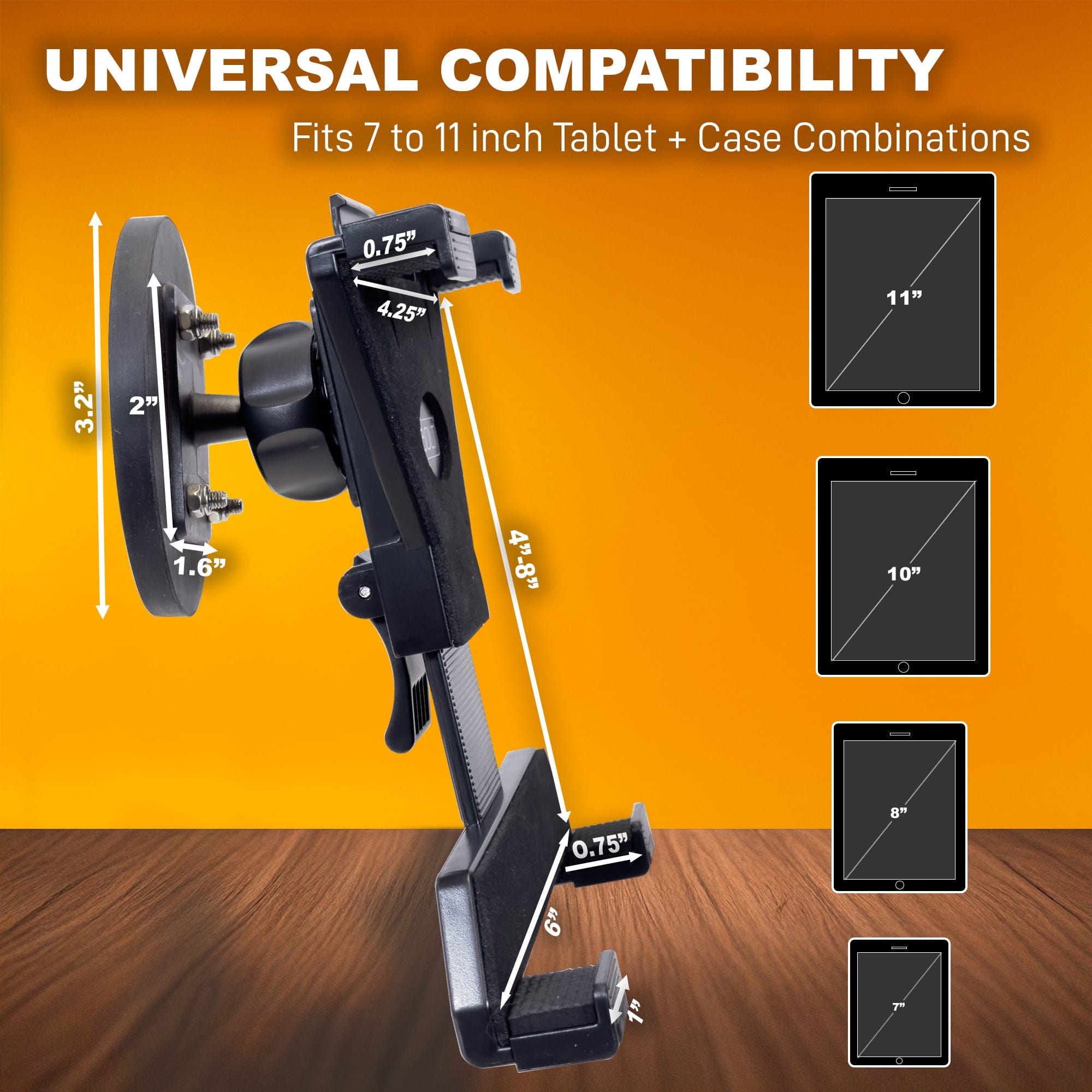 iBOLT Mounts iBOLT TabDock™ MagDock- Heavy Duty Magnetic Mount for All 7”-10” Tablets- Great for fridges, Restaurants, Automotive, Workout Equipment