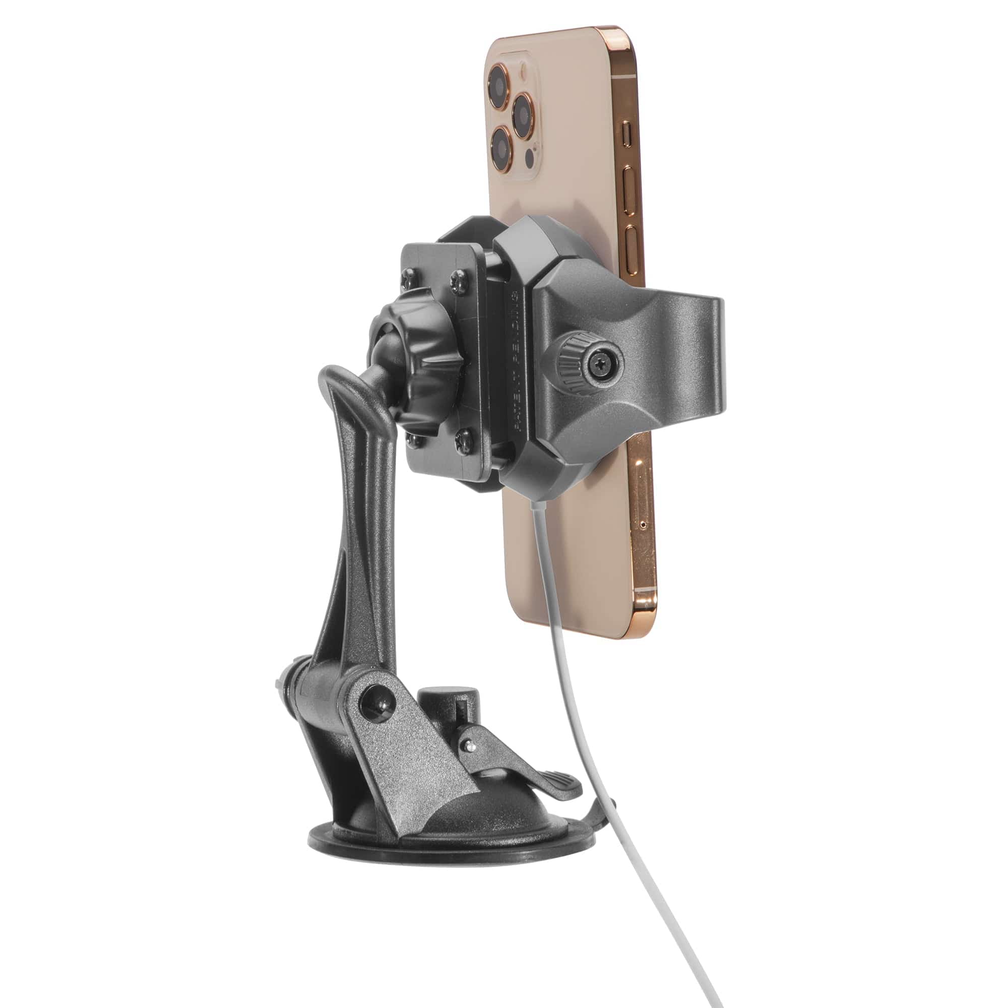 iBOLT SafeMag Suction Cup Mount- Compatible with Qi, MagSafe and Wireless charging pucks