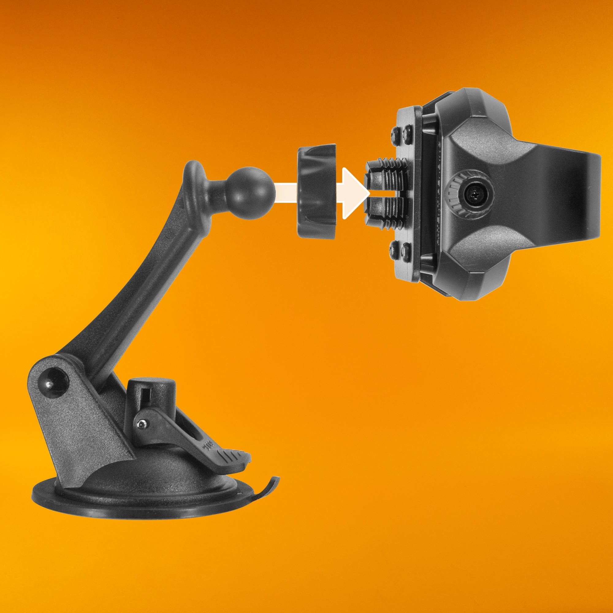 iBOLT SafeMag Suction Cup Mount- Compatible with Qi, MagSafe and Wireless charging pucks
