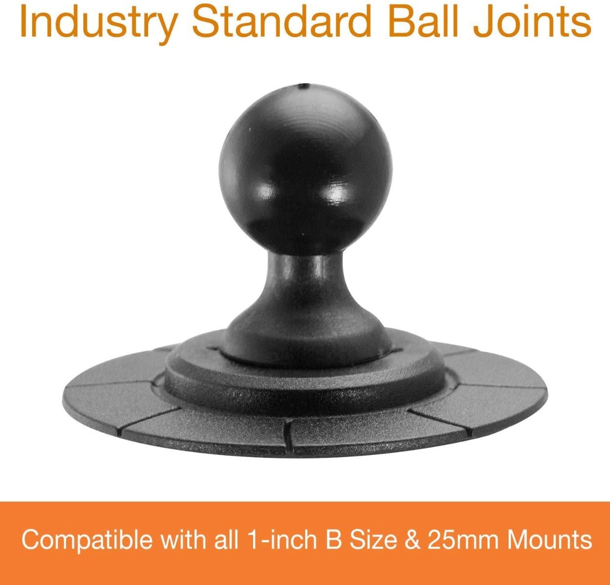 iBOLT 17mm Dual Ball to Strong VHB Adhesive Mount Base compatible w/ Garmin GPS and iBOLT Phone Holders