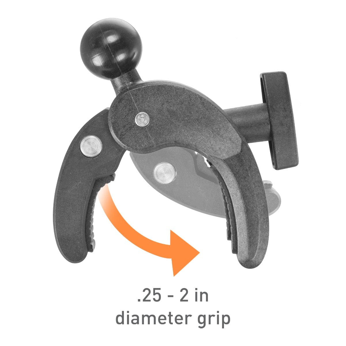 iBOLT 17mm Dual Ball Clamping Mount for Handlebars, Poles, Posts for Garmin GPS Systems and iBOLT Phone Holders
