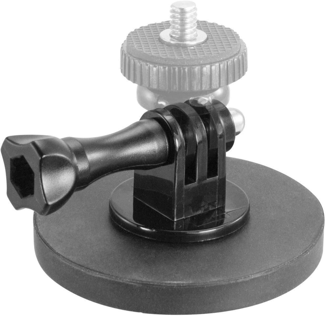 iBOLT 88mm Diameter Magnetic Mount Base w/ 1 / 4 20 Camera Screw and Compatible with GoPro Adapter