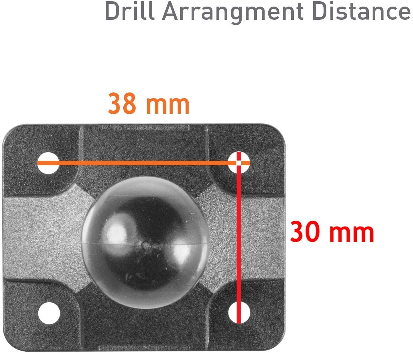 iBOLT 25mm / 1 inch Composite AMPS Adapter Plate