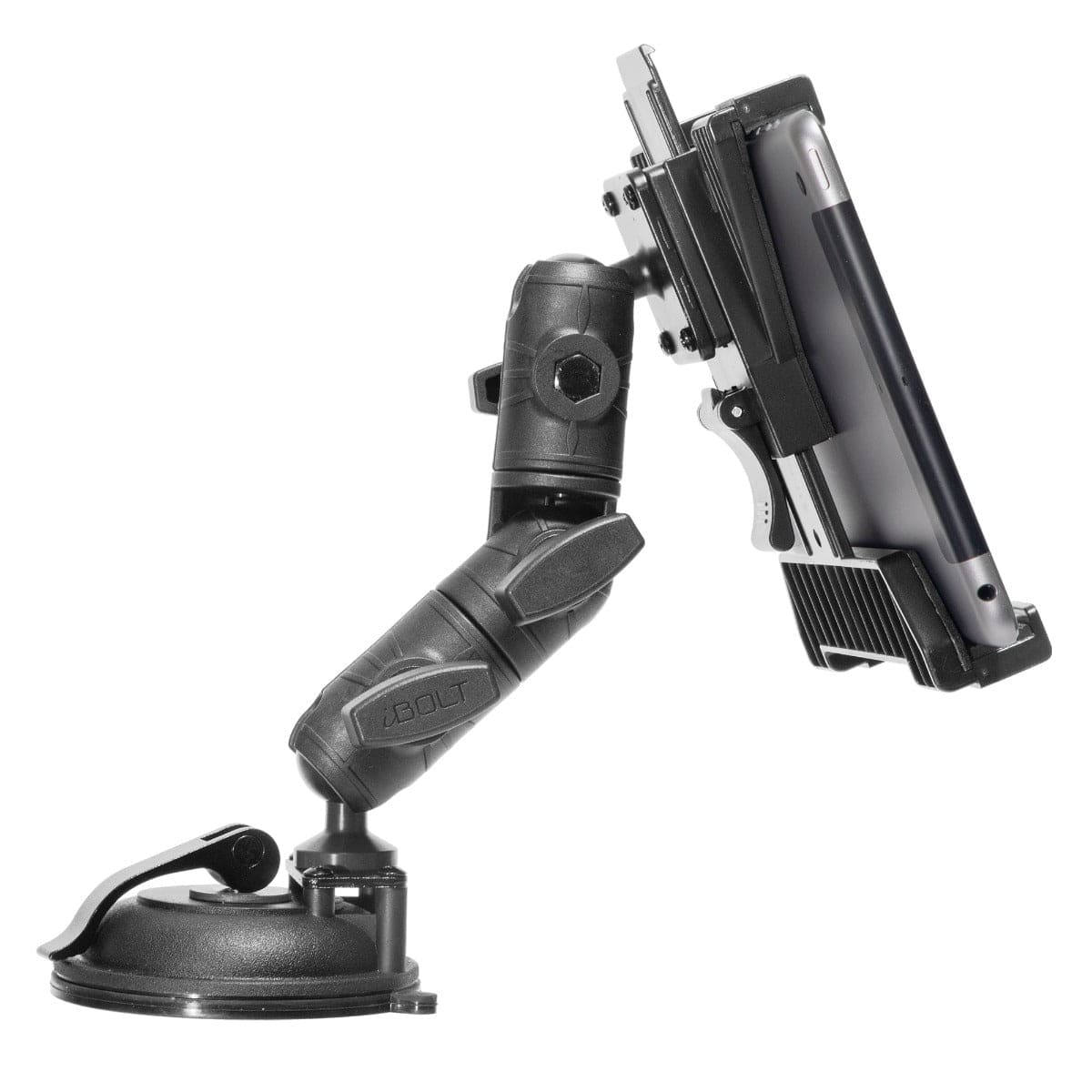 iBOLT TabDock™ IncrediBOLT™ 360 Suction- Heavy Duty Metal 6 inch Multi-Angle Mount for All 7" - 10" Tablets for Commercial Vehicles, Trucks, and ELD Devices