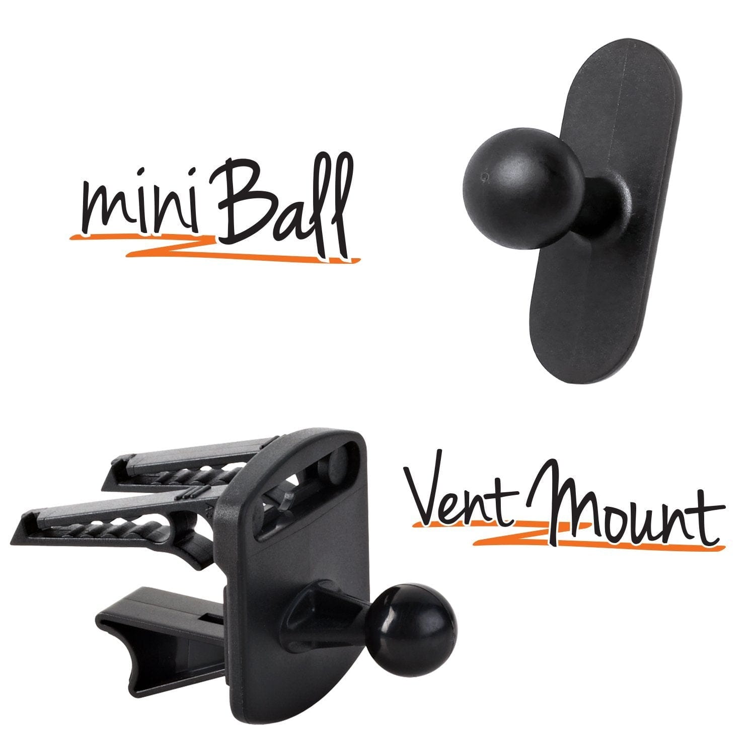iBOLT Mounts 17mm miniBall mount and Vent mount