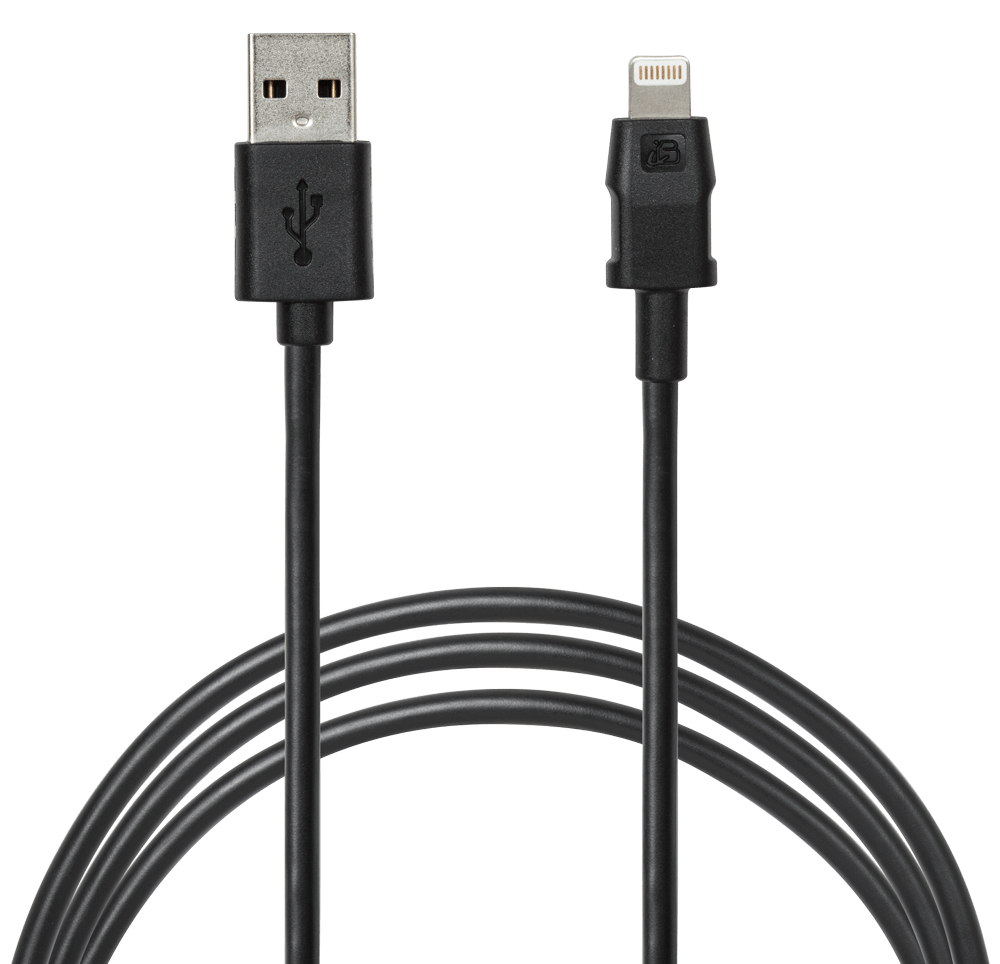 iBOLT Mounts 2 meter Charge'n Sync Lightning Cable (Apple Approved)