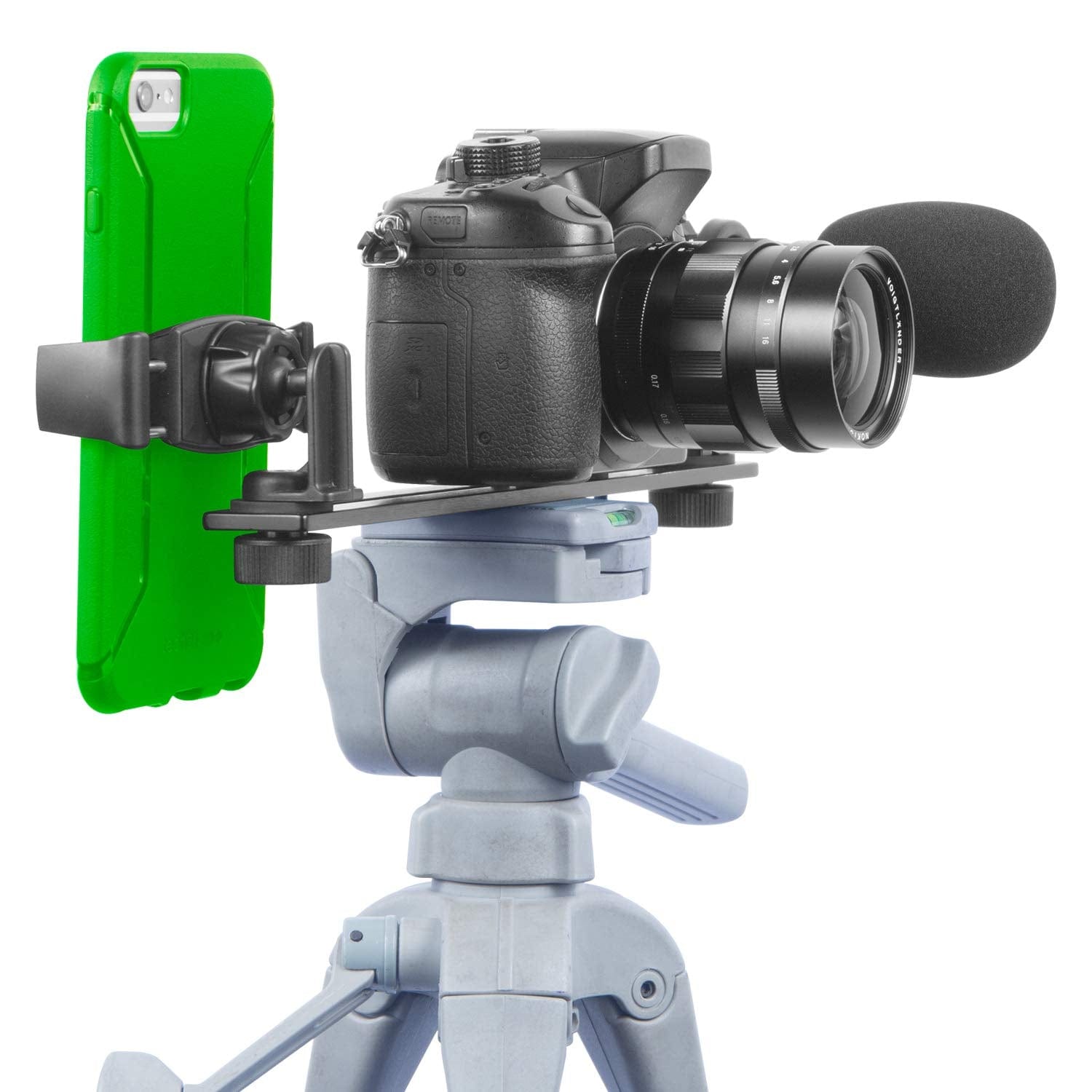 iBOLT Mounts 3 Camera Slide Bar with Phone Holder - 10 inch