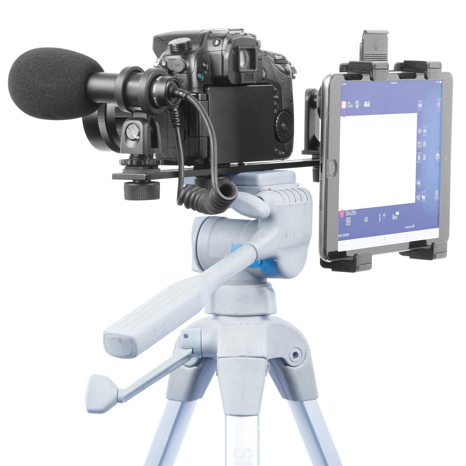 iBOLT Mounts 3 Camera Slide Bar with Tablet Holder - 10 inch