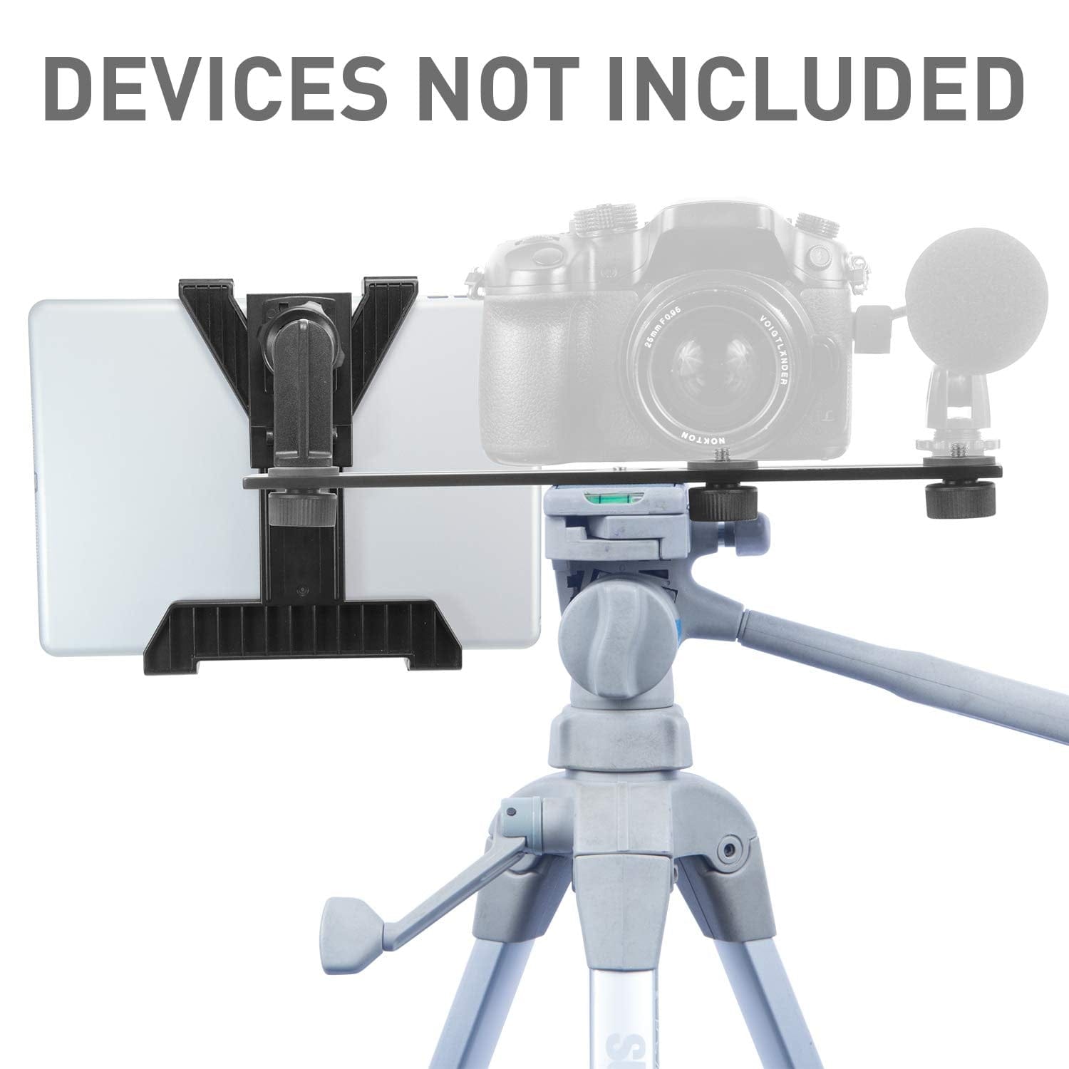 iBOLT Mounts 3 Camera Slide Bar with Tablet Holder - 10 inch