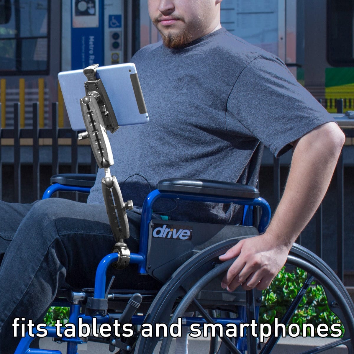 iBOLT Mounts iBOLT™ sPro2™ AccessiBOLT™ Post/Pole/Rail/Handlebar Mount for Wheelchairs/Exercise Equipment