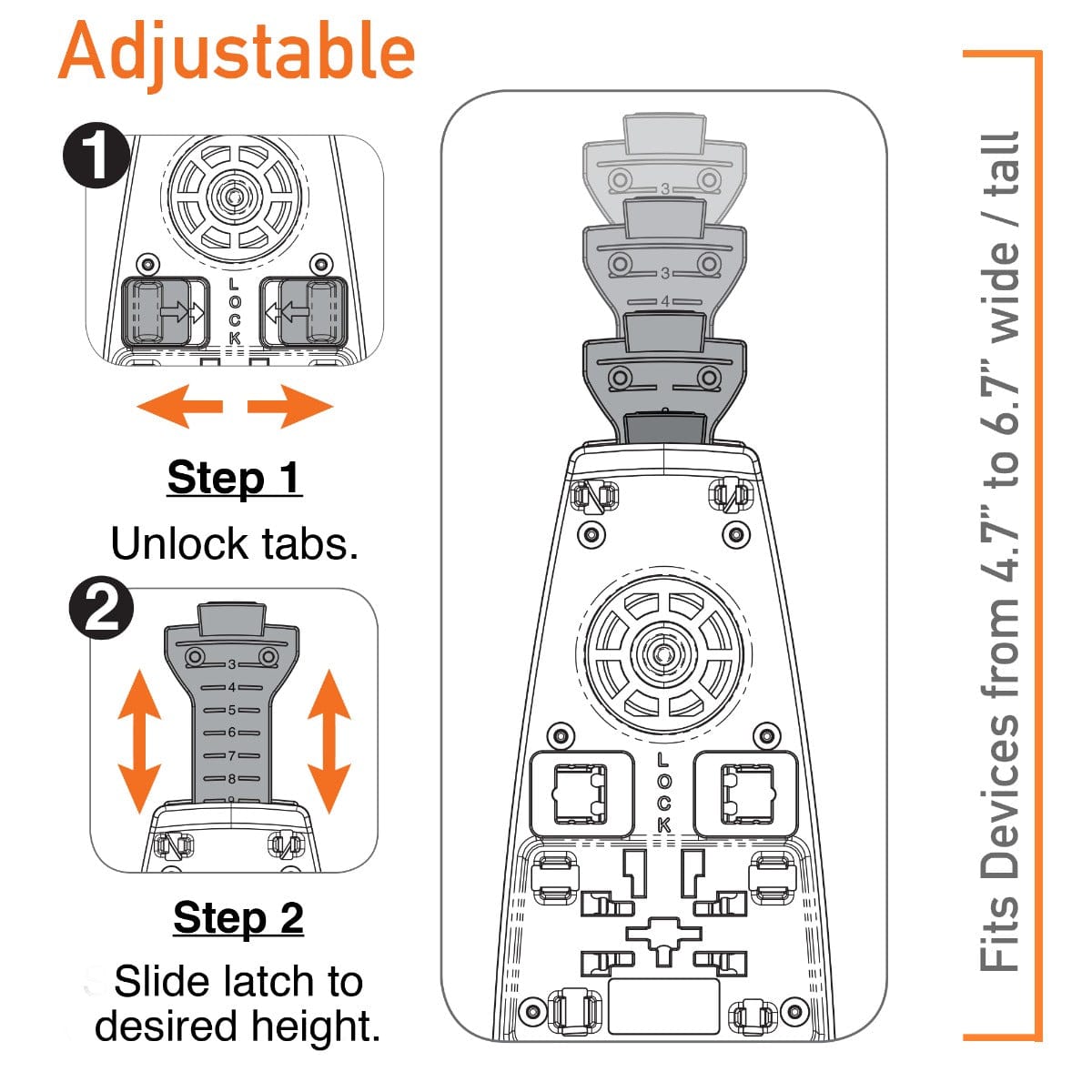 iBOLT Mounts iBOLT sPro2™ AMPS- drill base phone and tablet mounting solution