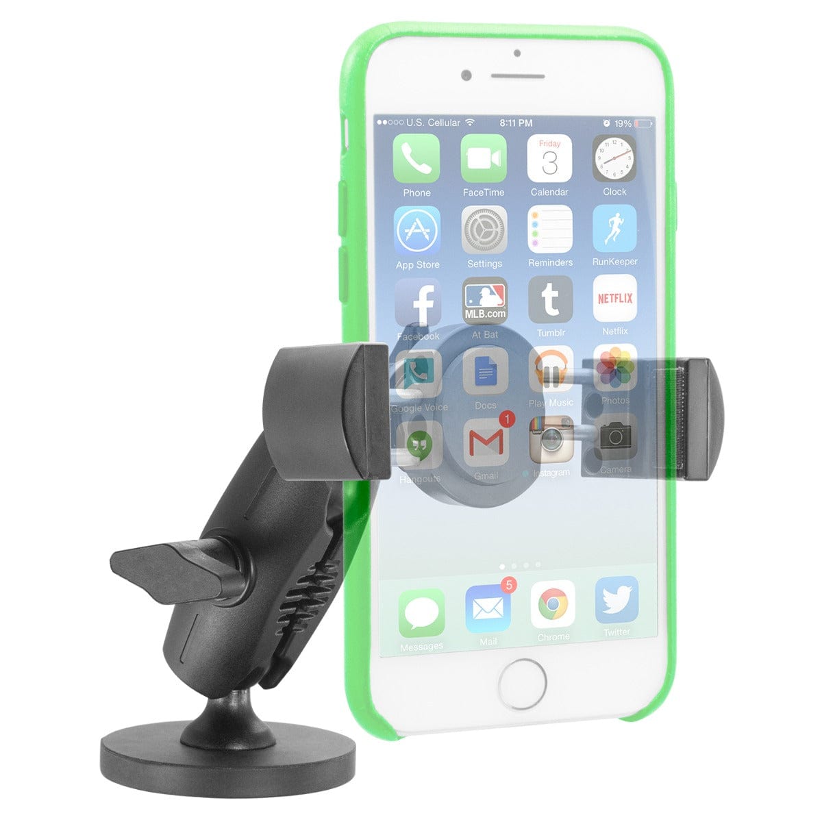 iBOLT Moto-Vise™ Bizmount™ 88mm Diameter Magnetic Mount Bizmount™ w/ 1 / 4 20 Camera Screw