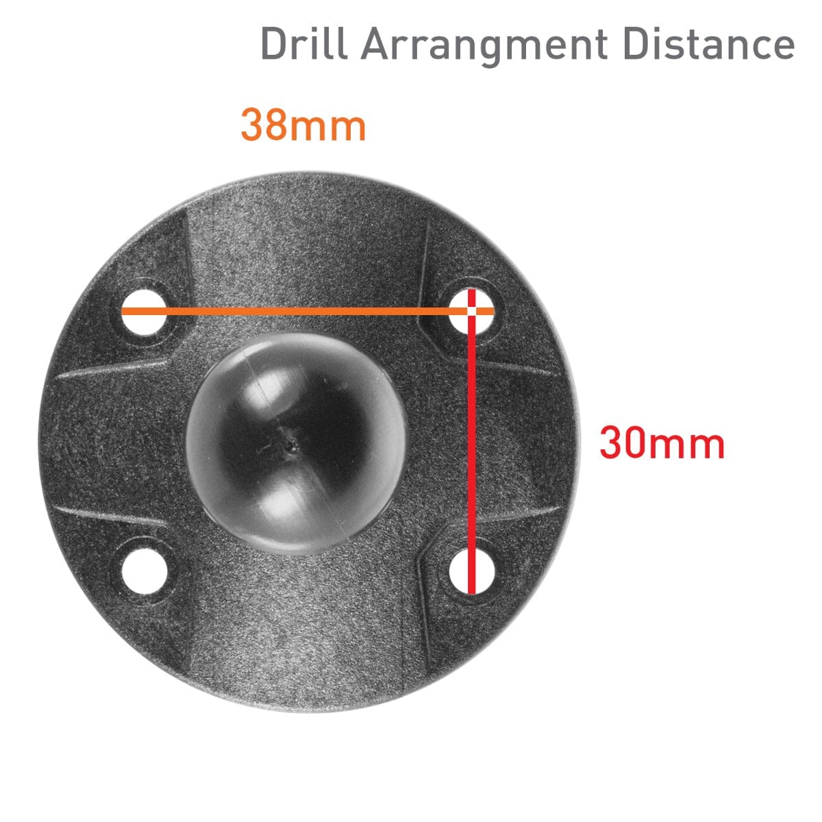 iBOLT™ 25mm / 1 inch Composite AMPS Round Adapter Plate