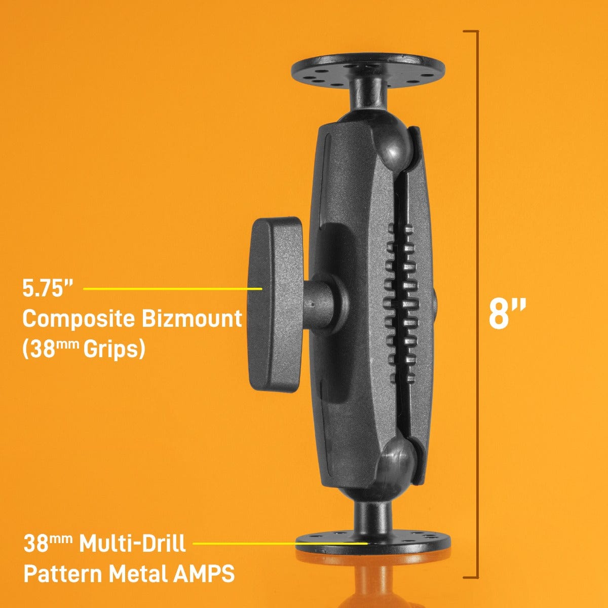 iBOLT™ 38mm / 1.5 inch Metal Circular AMPS to AMPS Drill Base Mount