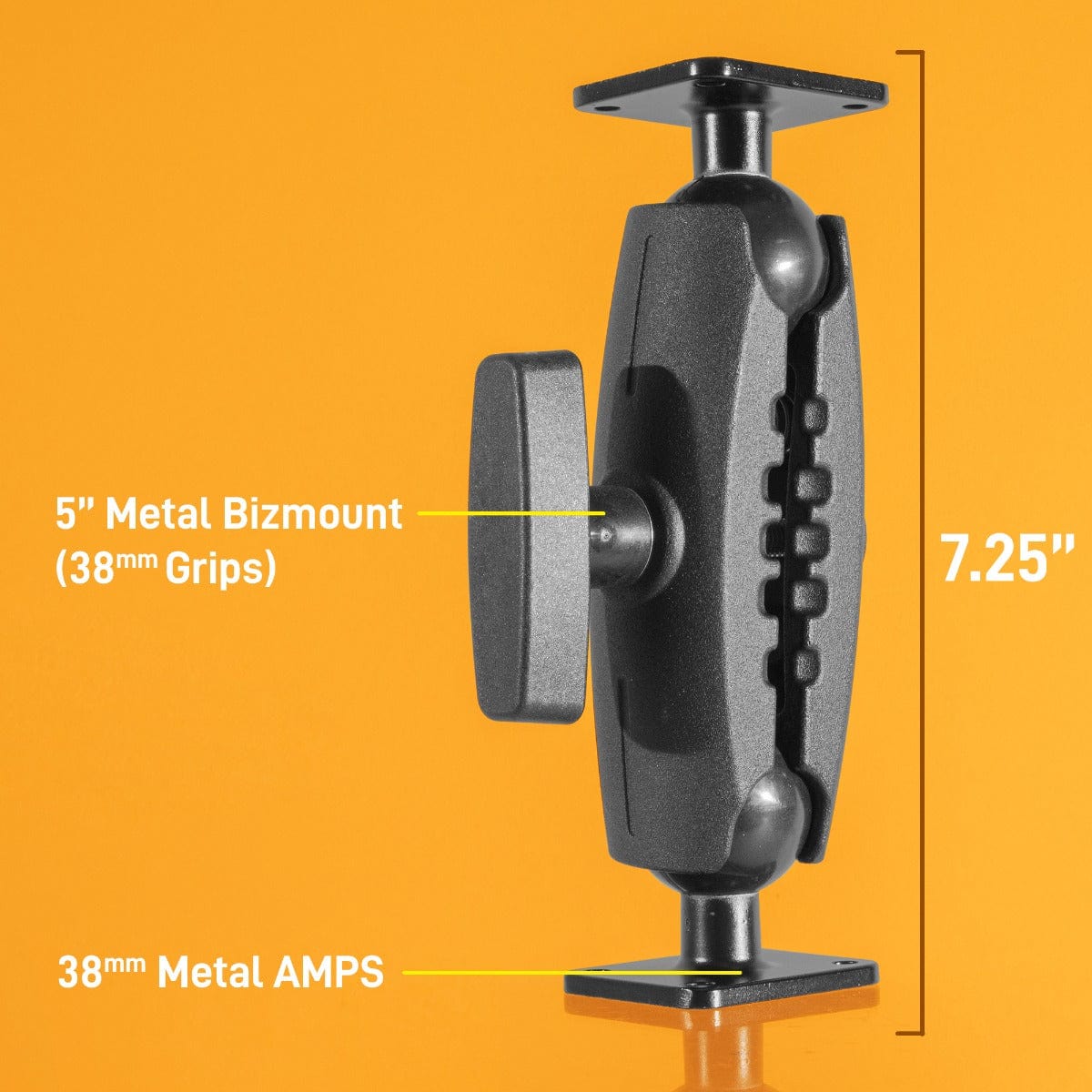 iBOLT™ 38mm / 1.5 inch Metal Rectangular AMPS to AMPS Drill Base Mount