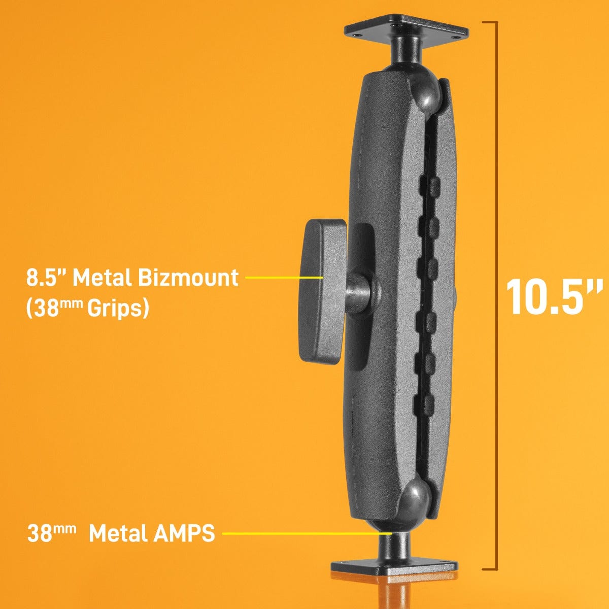 iBOLT™ 38mm / 1.5 inch Metal Rectangular AMPS Pattern to AMPS Pattern Drill Base