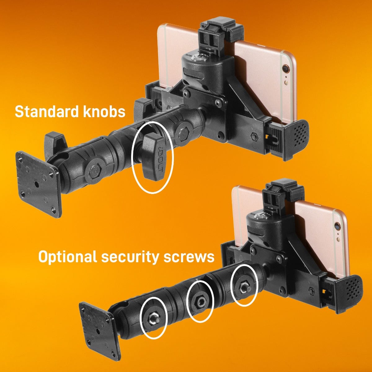 iBOLT Phone Dock'n Lock IncrediBOLT™ 360- Locking Phone Multi-Angle Drill Base Mount