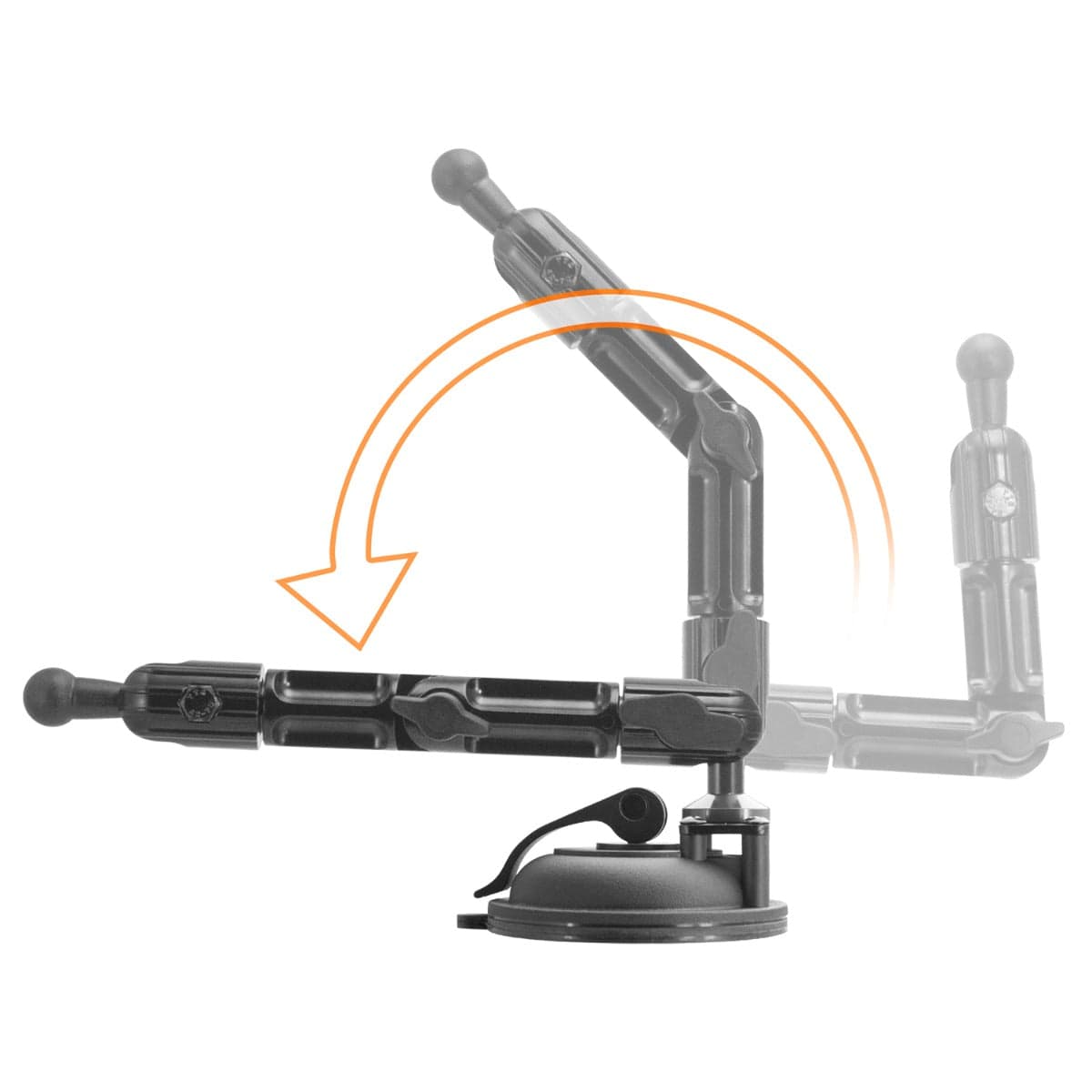 iBOLT TabDock™ FixedPro 360 Suction- Heavy Duty Metal 8" Multi-Angle Suction Cup Mount for All 7" - 10" Tablets