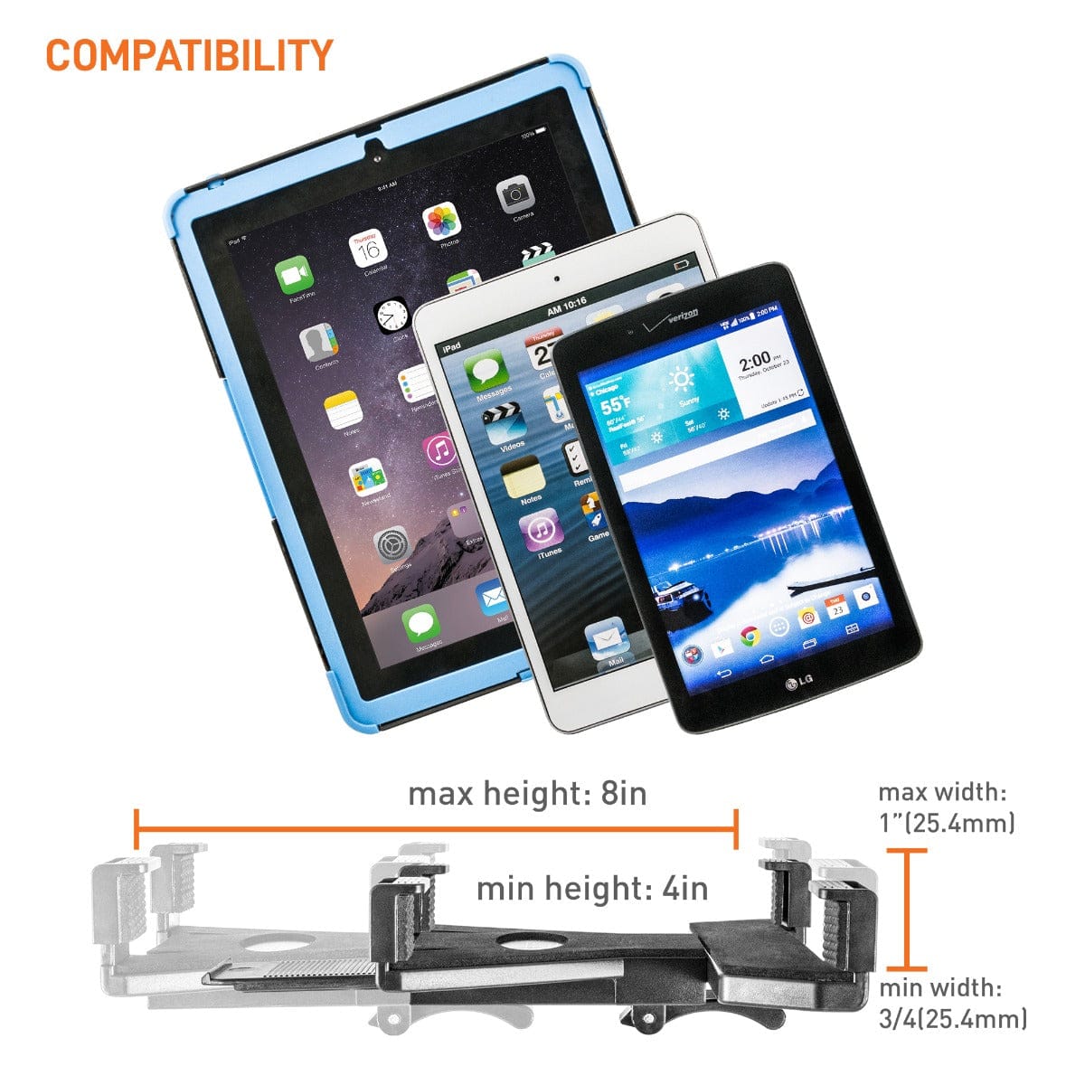 iBOLT Tablet Tower- TabDock™ POS Wall Mount - with 4 Tablet Holders