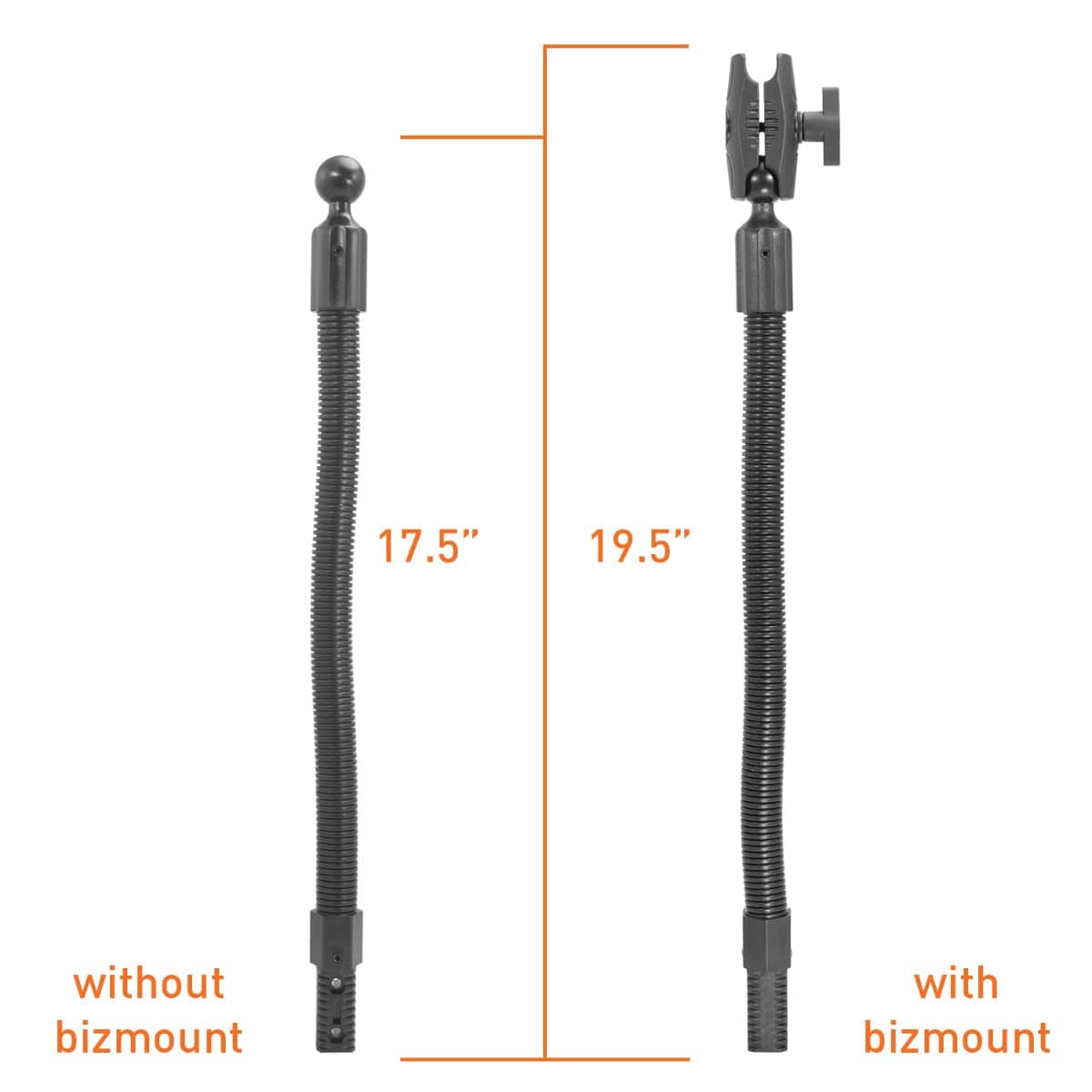 iBOLT 25mm / 1 inch Ball Flexpro Seatrail Mount w/ 3 inch arm