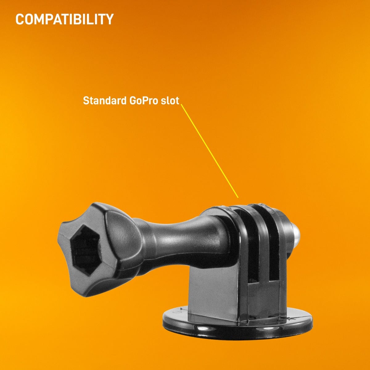 iBOLT 17mm Clamp Mount for Handlebars, Poles, Posts- For GoPro Hero Action Cameras, ¼ 20" Camera Screw