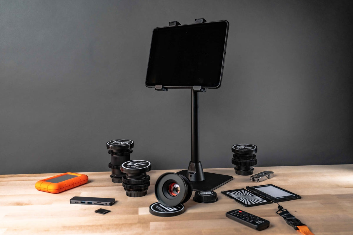 iBOLT mounting setup in a content creation workspace