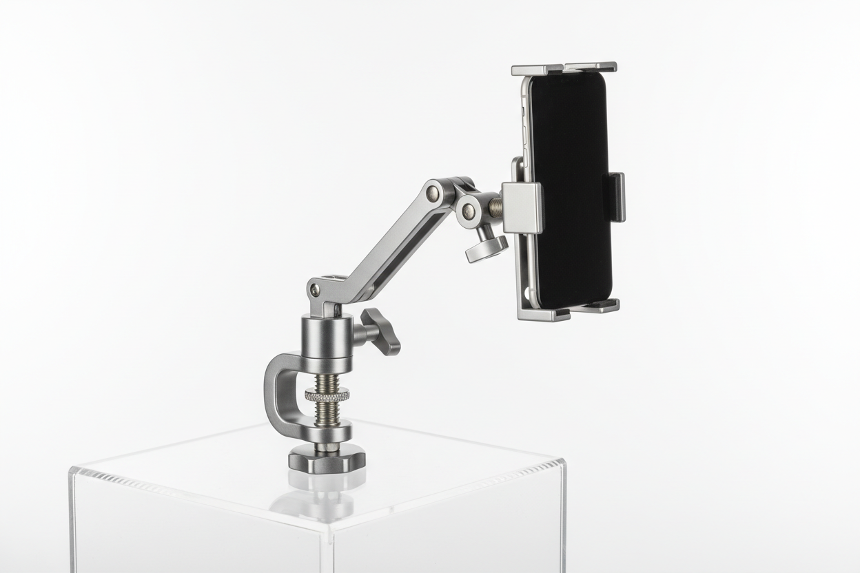 Screw mount phone holder