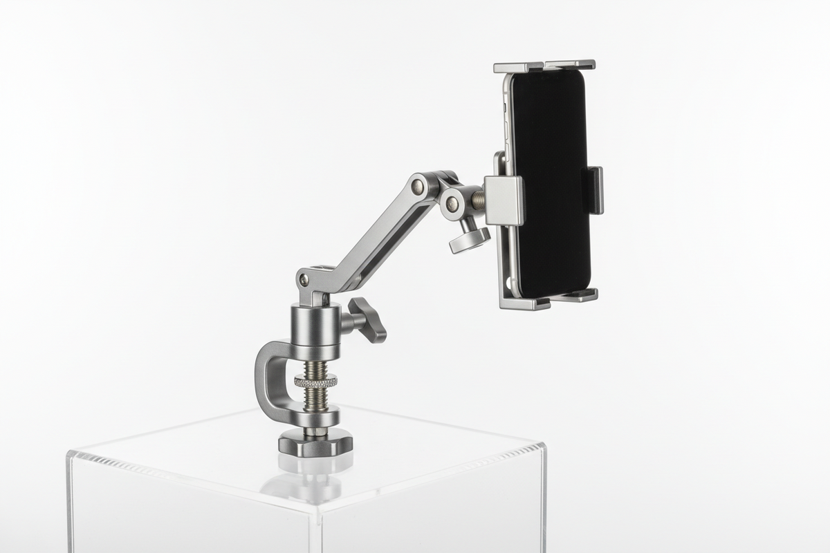 Screw mount phone holder
