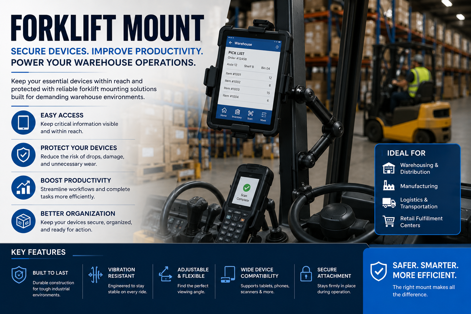 Forklift Mount Solutions: Supporting Efficiency and Safety in Modern Warehouse Operations