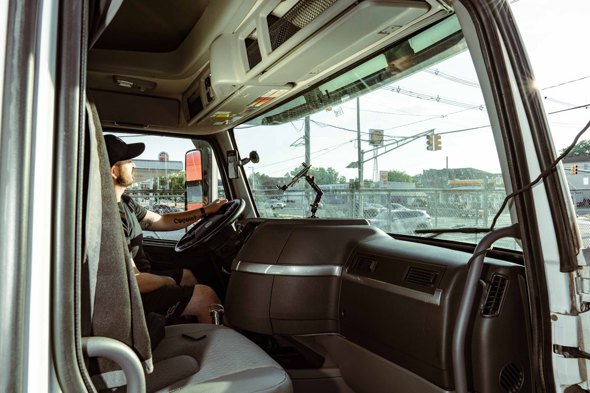 iBOLT device mounting setup inside a commercial vehicle