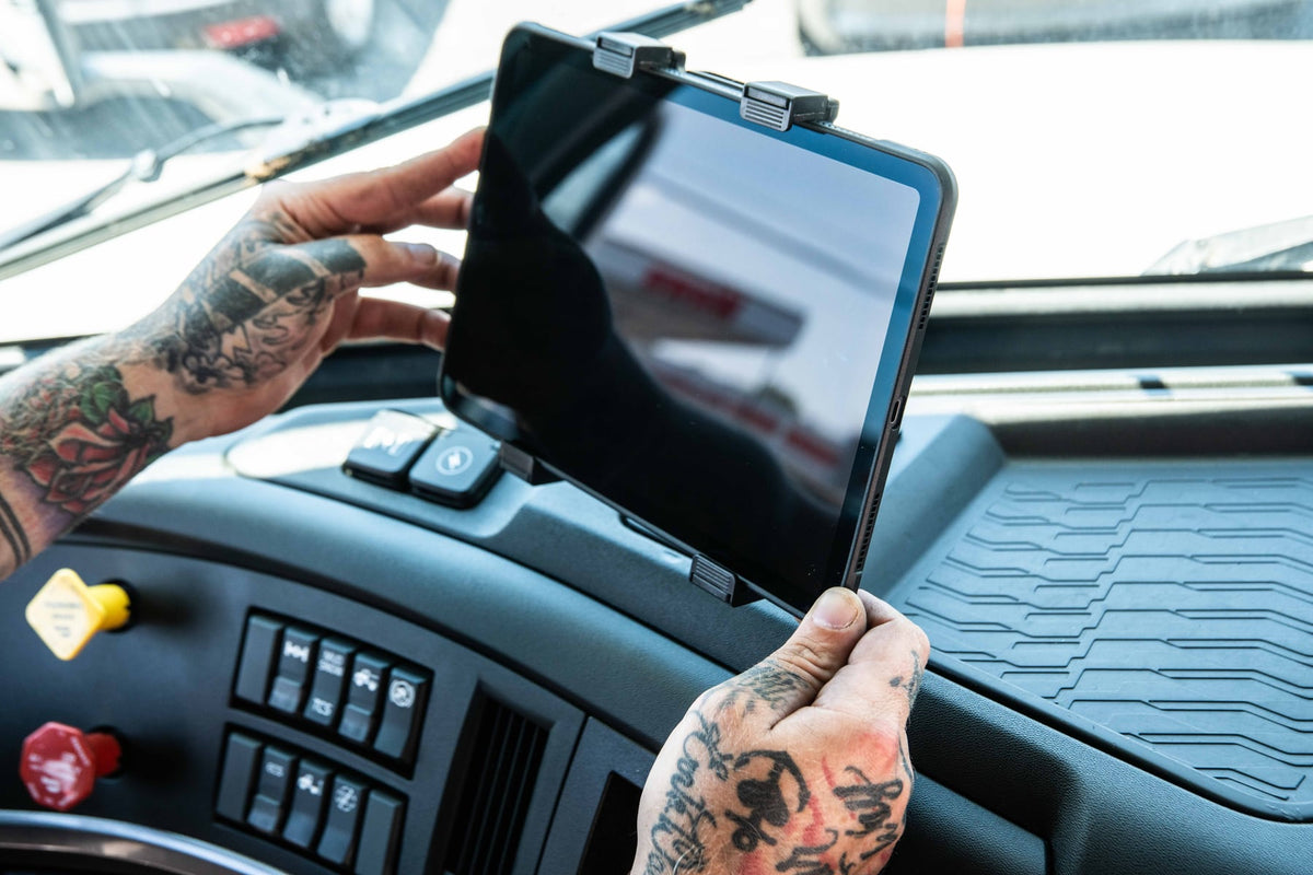iBOLT device mounting setup inside a commercial vehicle