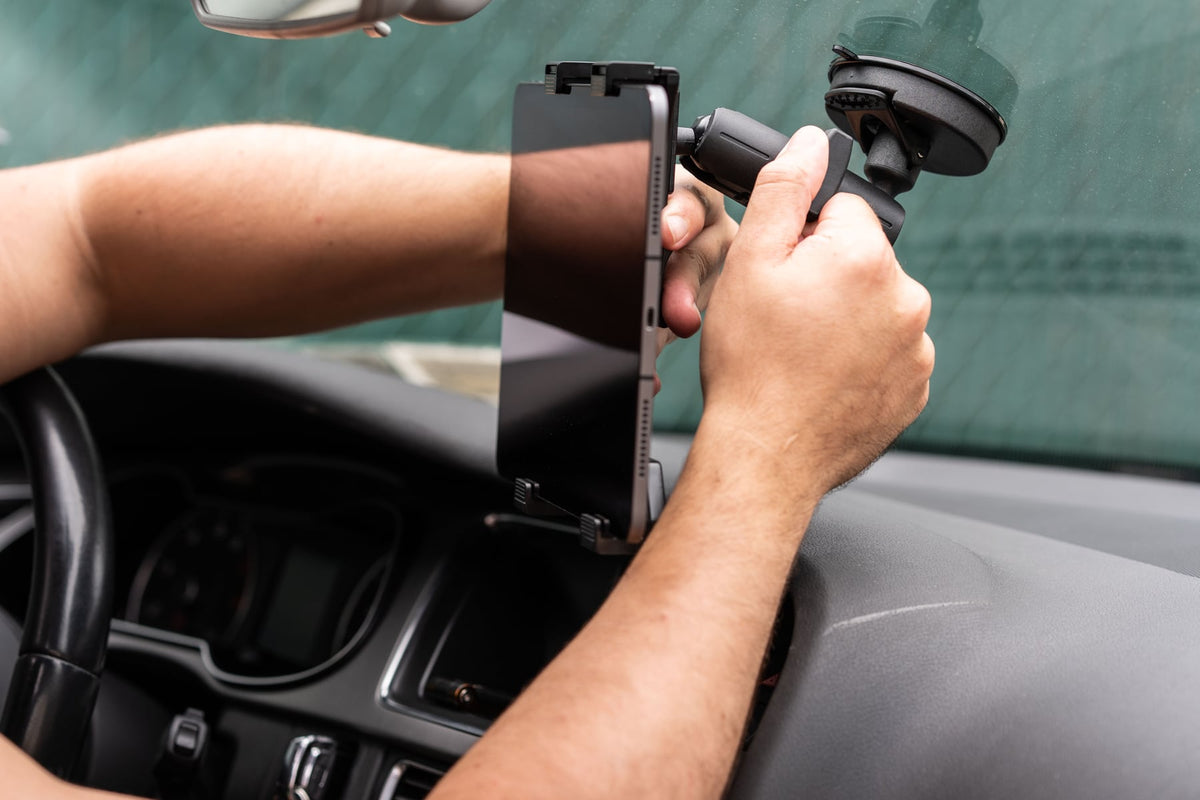 iBOLT device mounting setup inside a commercial vehicle