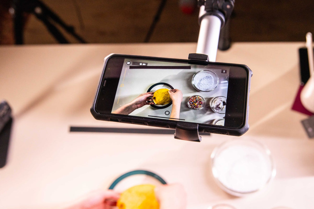 iBOLT device mounting setup in a restaurant workspace