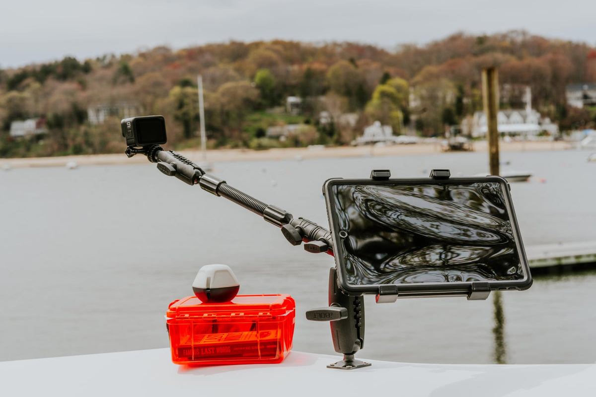 iBOLT mounting setup used in an outdoor boating environment