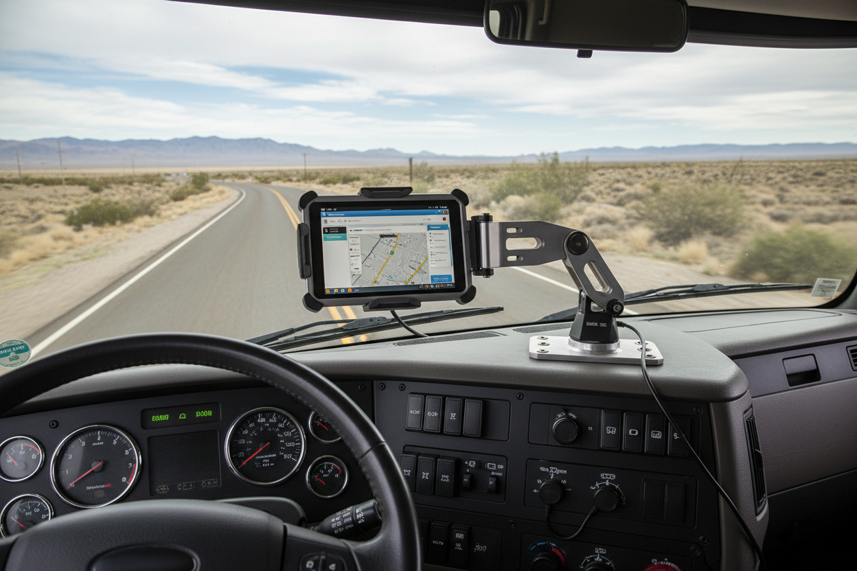 tablet mount for semi truck