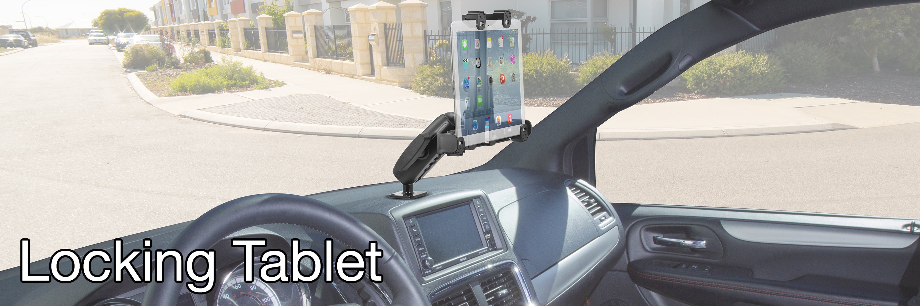 Locking tablet cradles