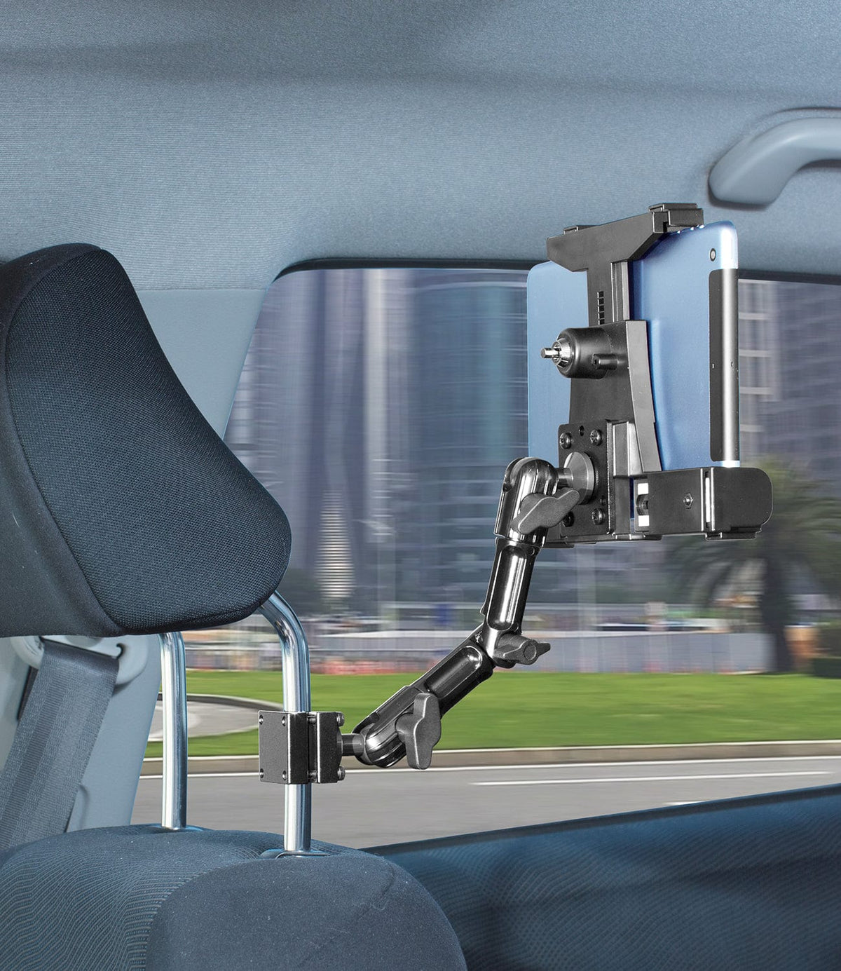 Dynamic Headrest Interface Headrest Tablet Mounts- Keep Your Backseat Guests Entertained