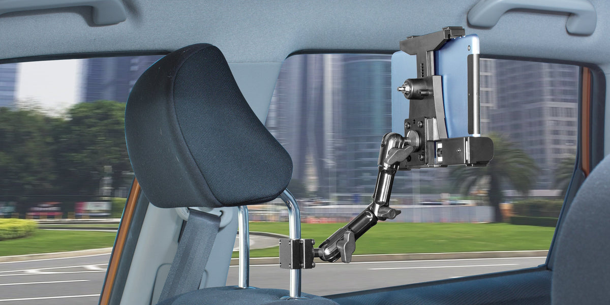 Dynamic Headrest Interface Headrest Tablet Mounts- Keep Your Backseat Guests Entertained