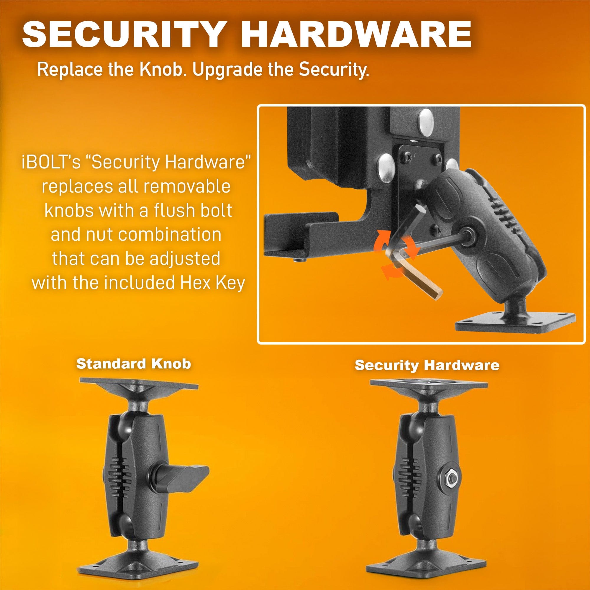 iBOLT™ LockPro™ Metal Locking Tablet Drill Base Mount