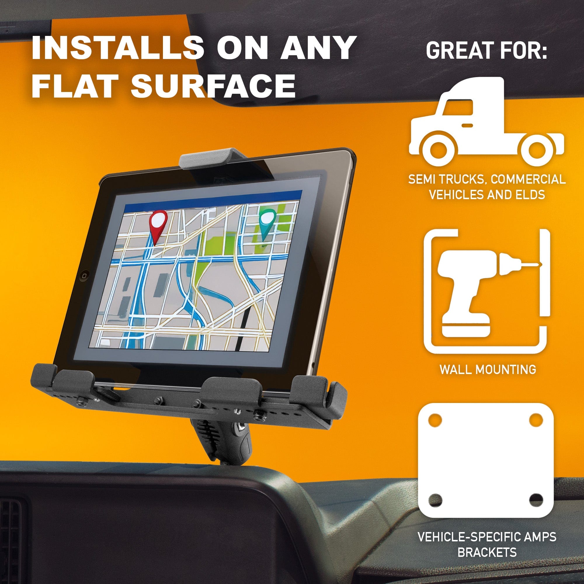 iBOLT™ LockPro™ Metal Locking Tablet Drill Base Mount